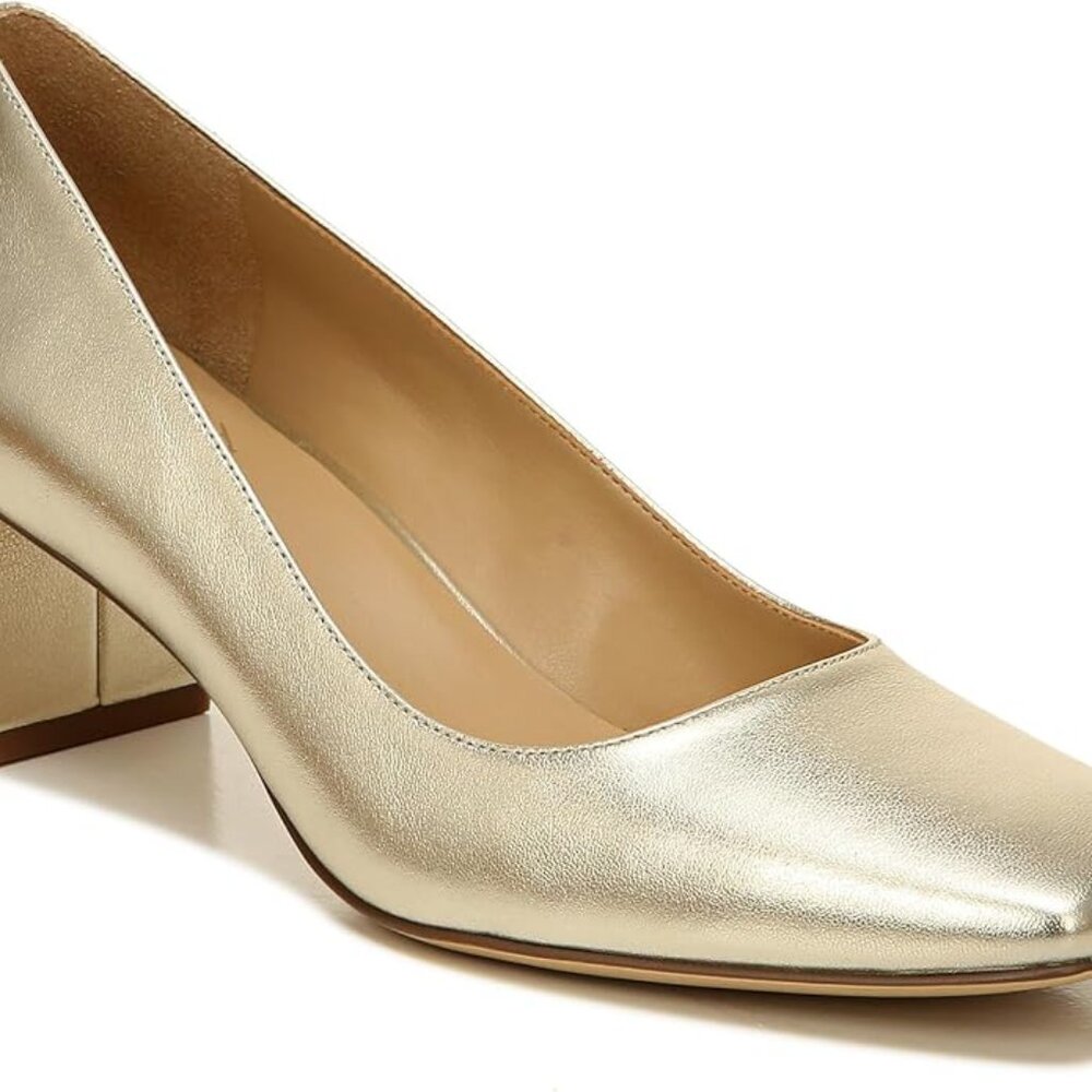 Naturalizer Gold Block Heel Pumps